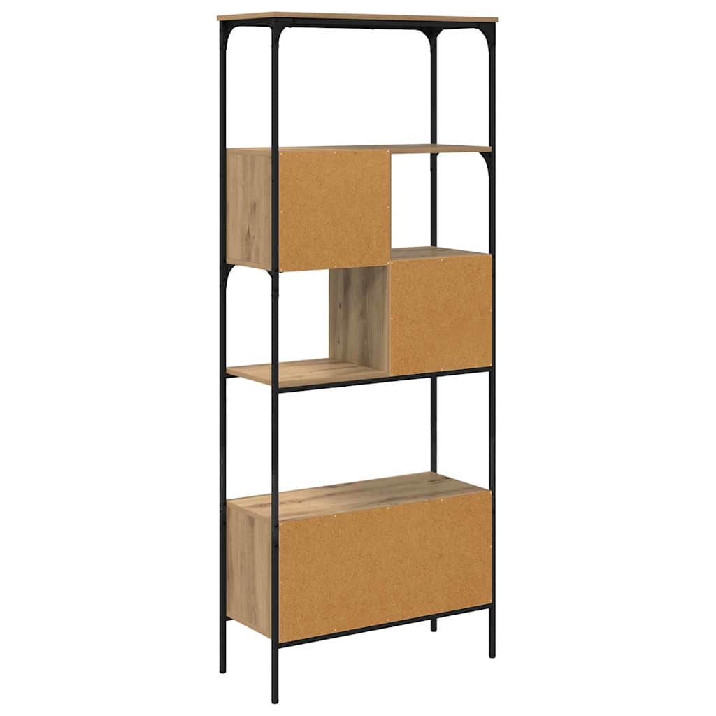 vidaXL Bookcase 7-Tier 76 x 33 x 188.5 cm Engineered Wood Artisan Oak