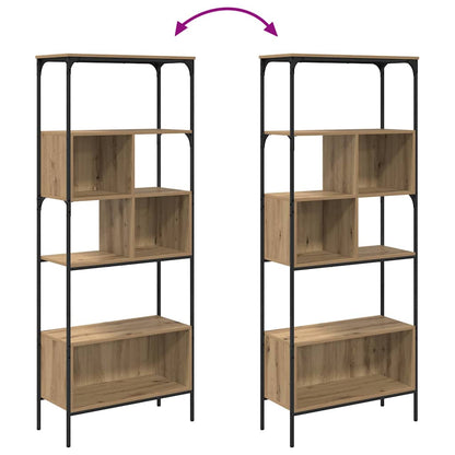 vidaXL Bookcase 7-Tier 76 x 33 x 188.5 cm Engineered Wood Artisan Oak