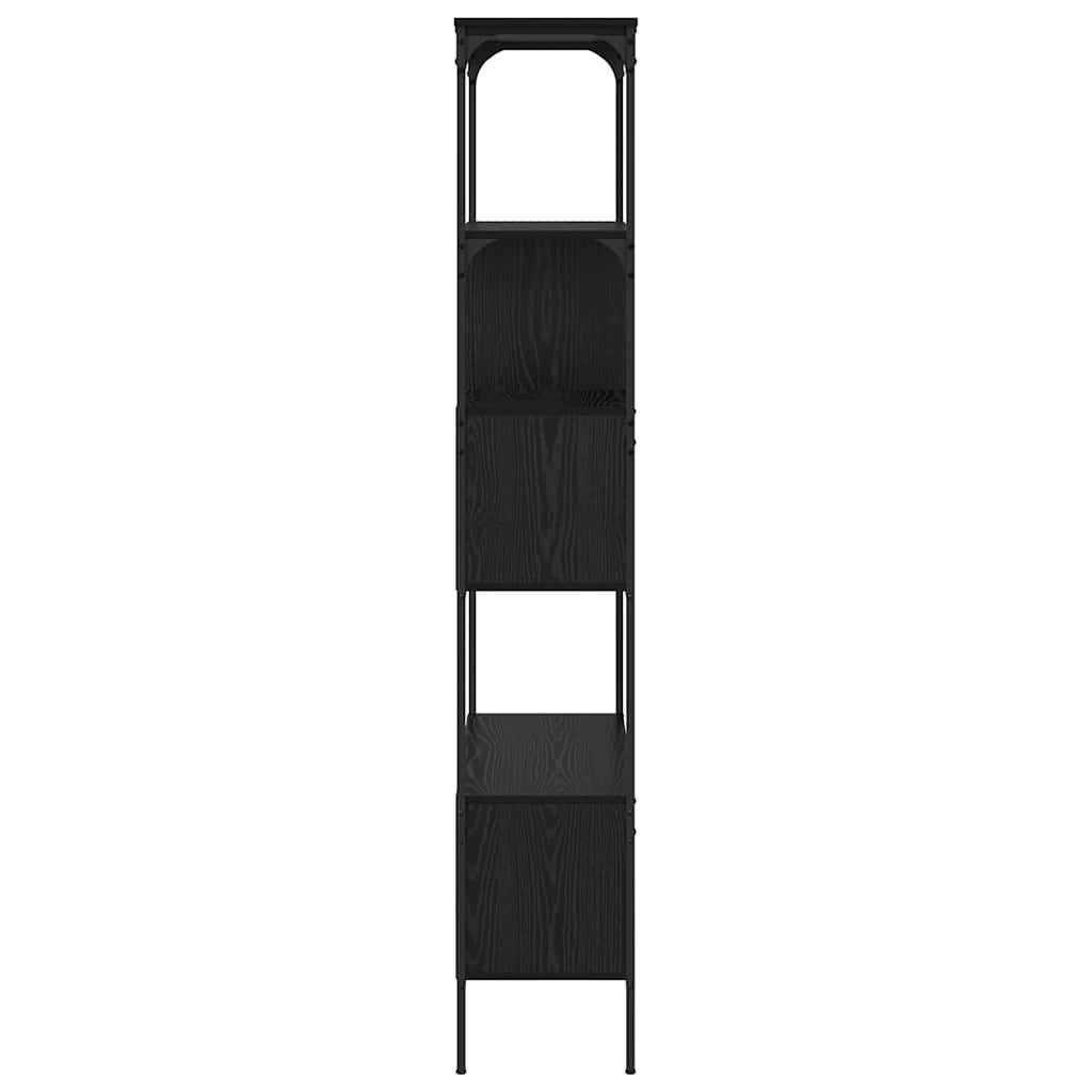 vidaXL Bookcase Black Oak 76 x 33 x 188.5 cm Engineered Wood