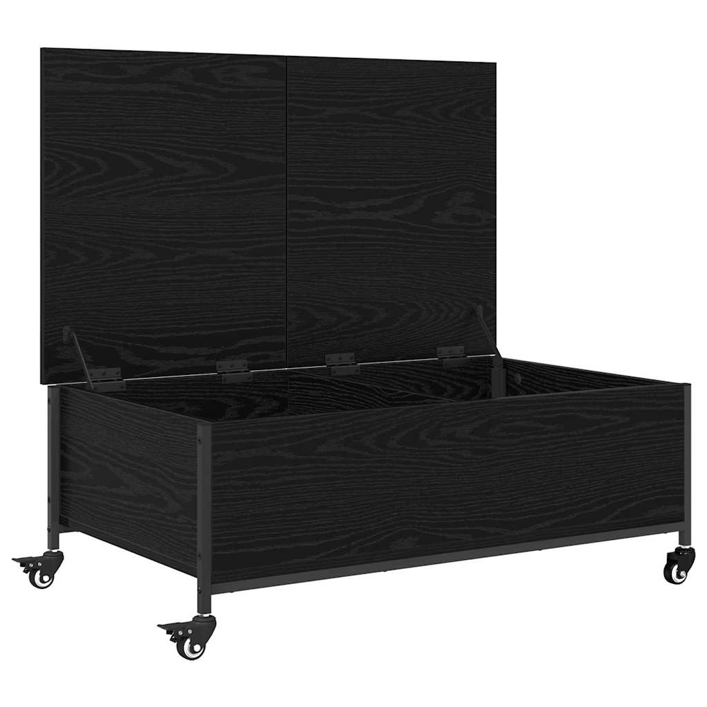 vidaXL Coffee Table Black Oak 91 x 55 x 32 cm Engineered Wood