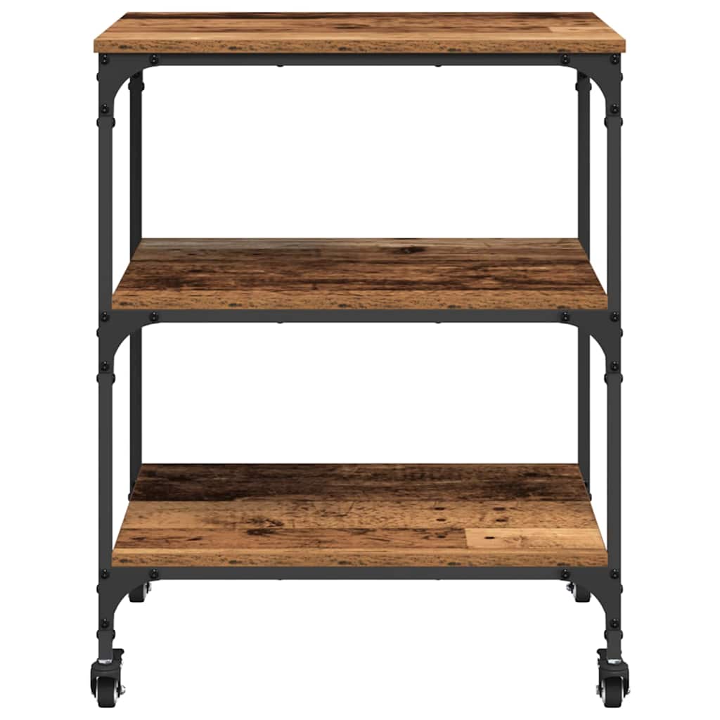 vidaXL Kitchen Trolley Old Wood 60 x 41 x 76 cm Engineered Wood