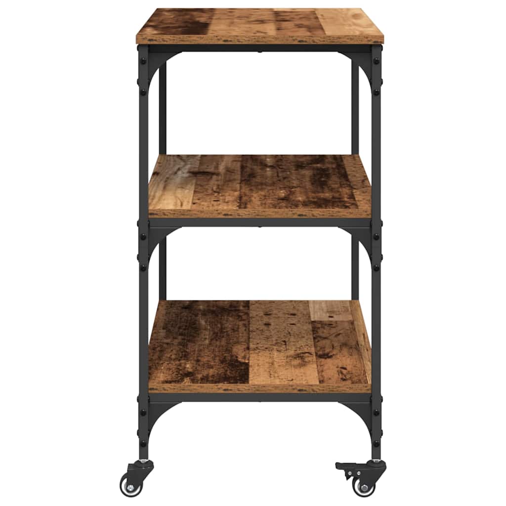 vidaXL Kitchen Trolley Old Wood 60 x 41 x 76 cm Engineered Wood