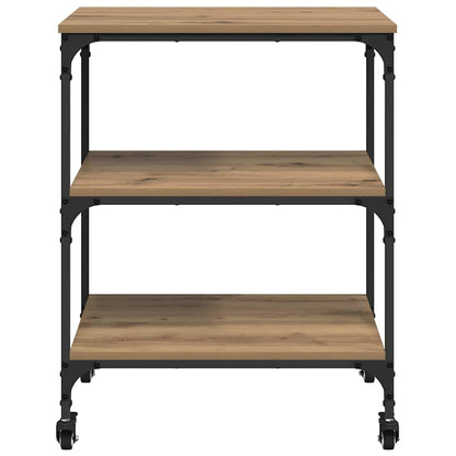vidaXL Kitchen Trolley Artisan Oak 60 x 41 x 76 cm Engineered Wood