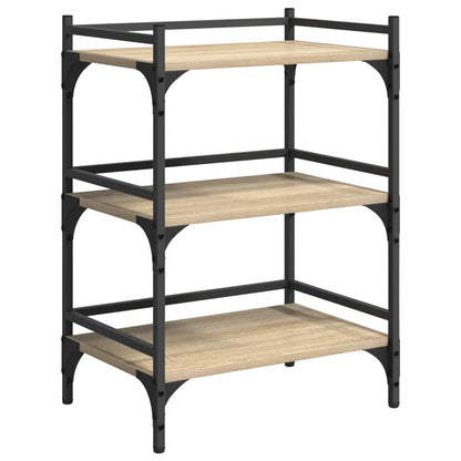 vidaXL Kitchen Trolley Sonoma Oak 50 x 35 x 75.5 cm Engineered Wood
