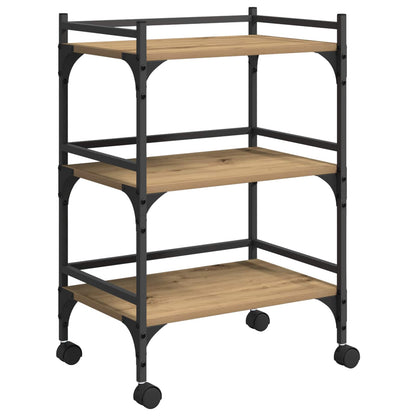 vidaXL Kitchen Trolley Artisan Oak 50 x 35 x 75.5 cm Engineered Wood