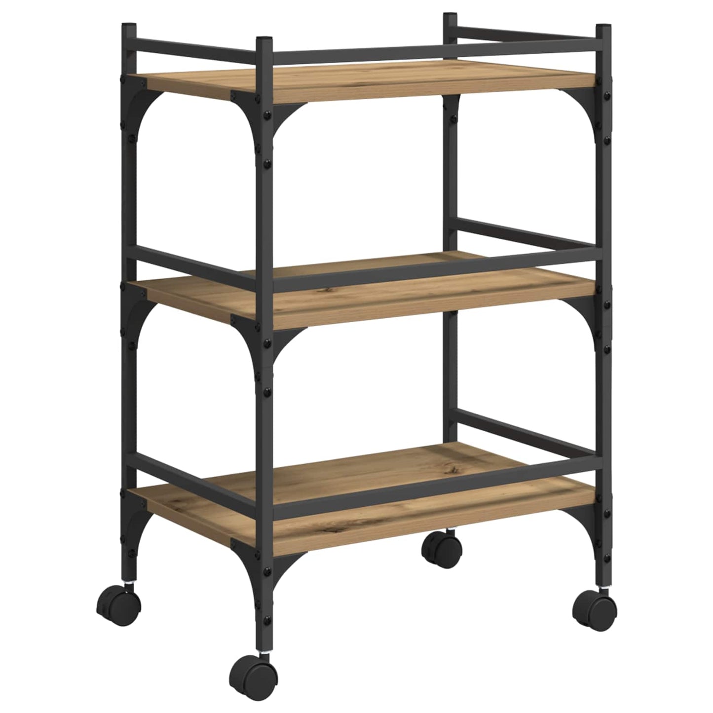vidaXL Kitchen Trolley Artisan Oak 50 x 35 x 75.5 cm Engineered Wood