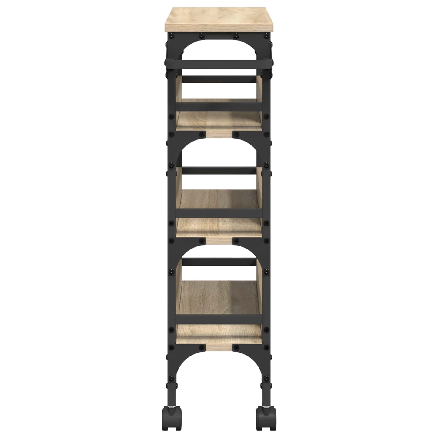 vidaXL Kitchen Trolley Sonoma Oak 53 x 20 x 76 cm Engineered Wood