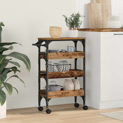 vidaXL Kitchen Trolley Old Wood 53 x 20 x 76 cm Engineered Wood