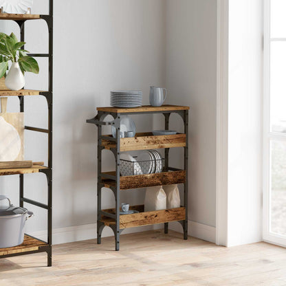 vidaXL Kitchen Trolley Old Wood 53 x 20 x 76 cm Engineered Wood