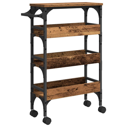 vidaXL Kitchen Trolley Old Wood 53 x 20 x 76 cm Engineered Wood