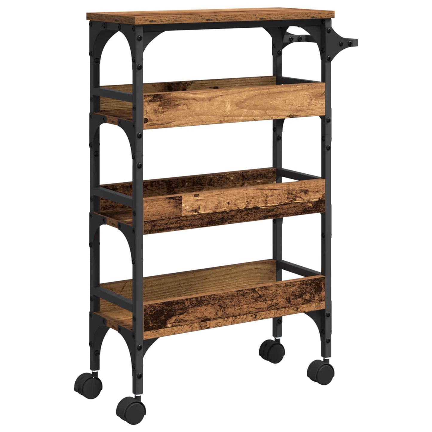vidaXL Kitchen Trolley Old Wood 53 x 20 x 76 cm Engineered Wood