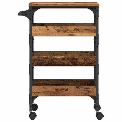 vidaXL Kitchen Trolley Old Wood 53 x 20 x 76 cm Engineered Wood