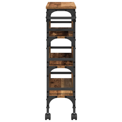 vidaXL Kitchen Trolley Old Wood 53 x 20 x 76 cm Engineered Wood
