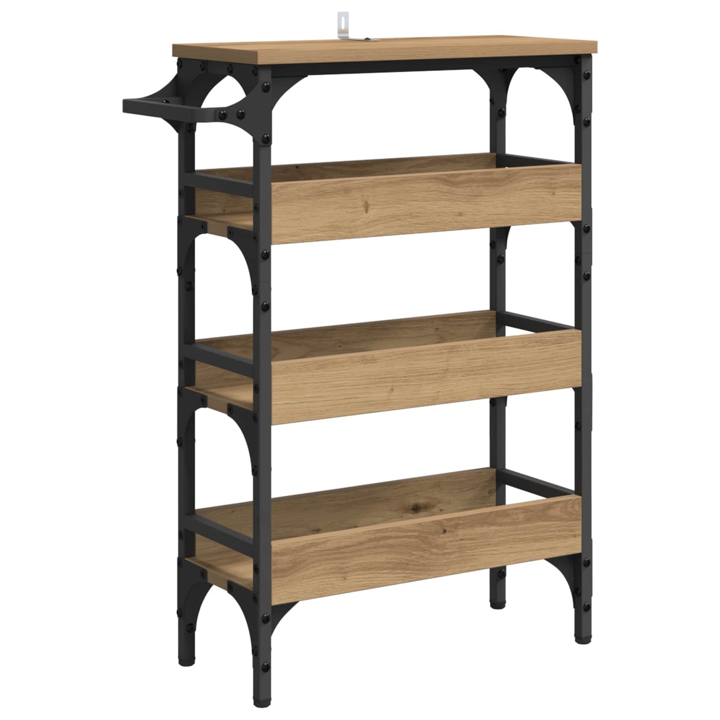 vidaXL Kitchen Trolley Artisan Oak 53 x 20 x 76 cm Engineered Wood