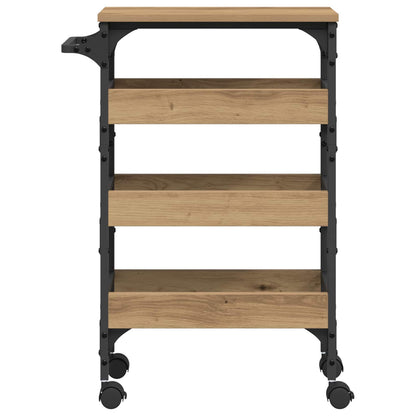 vidaXL Kitchen Trolley Artisan Oak 53 x 20 x 76 cm Engineered Wood