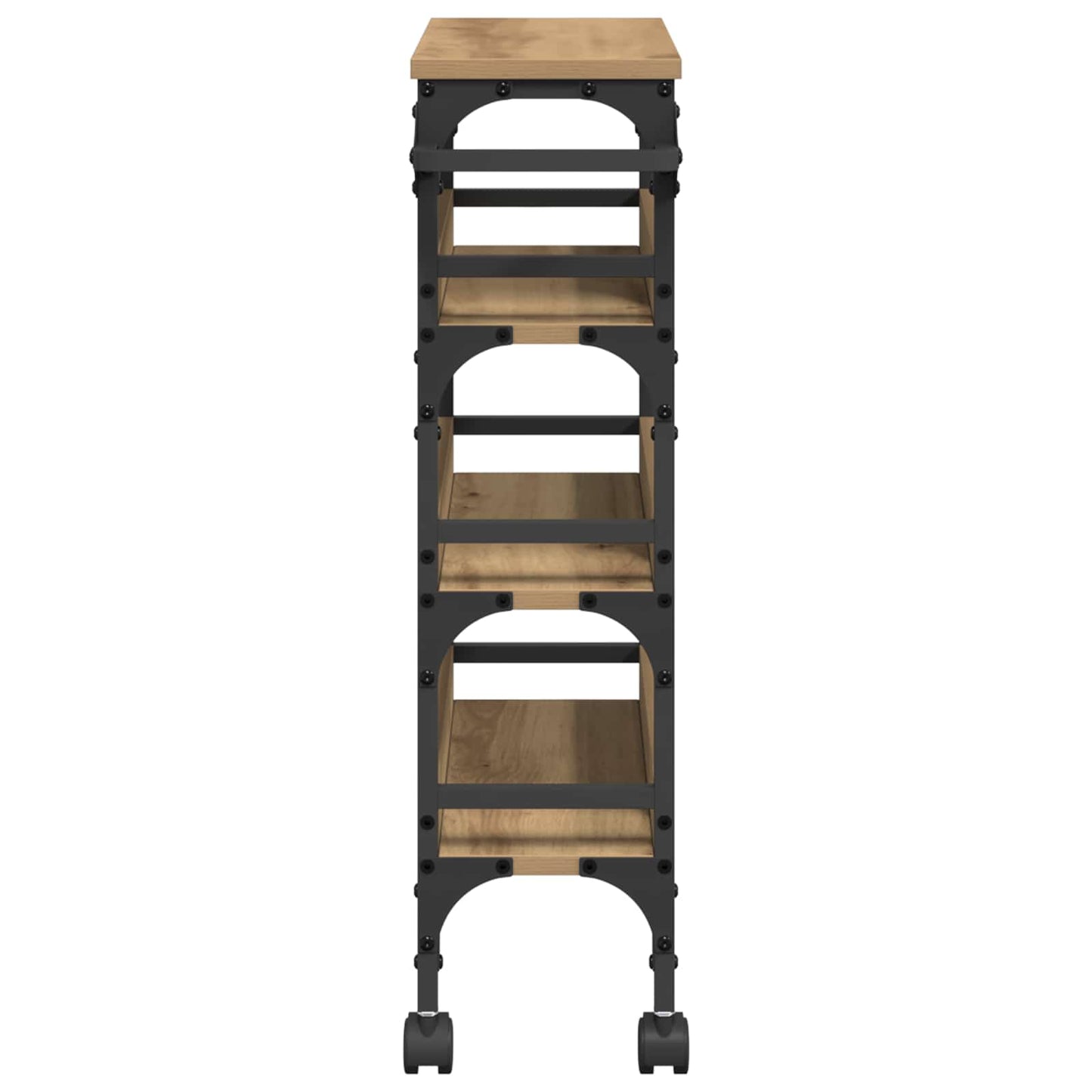 vidaXL Kitchen Trolley Artisan Oak 53 x 20 x 76 cm Engineered Wood