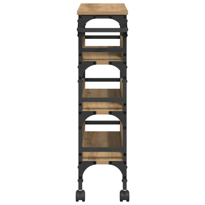 vidaXL Kitchen Trolley Artisan Oak 53 x 20 x 76 cm Engineered Wood