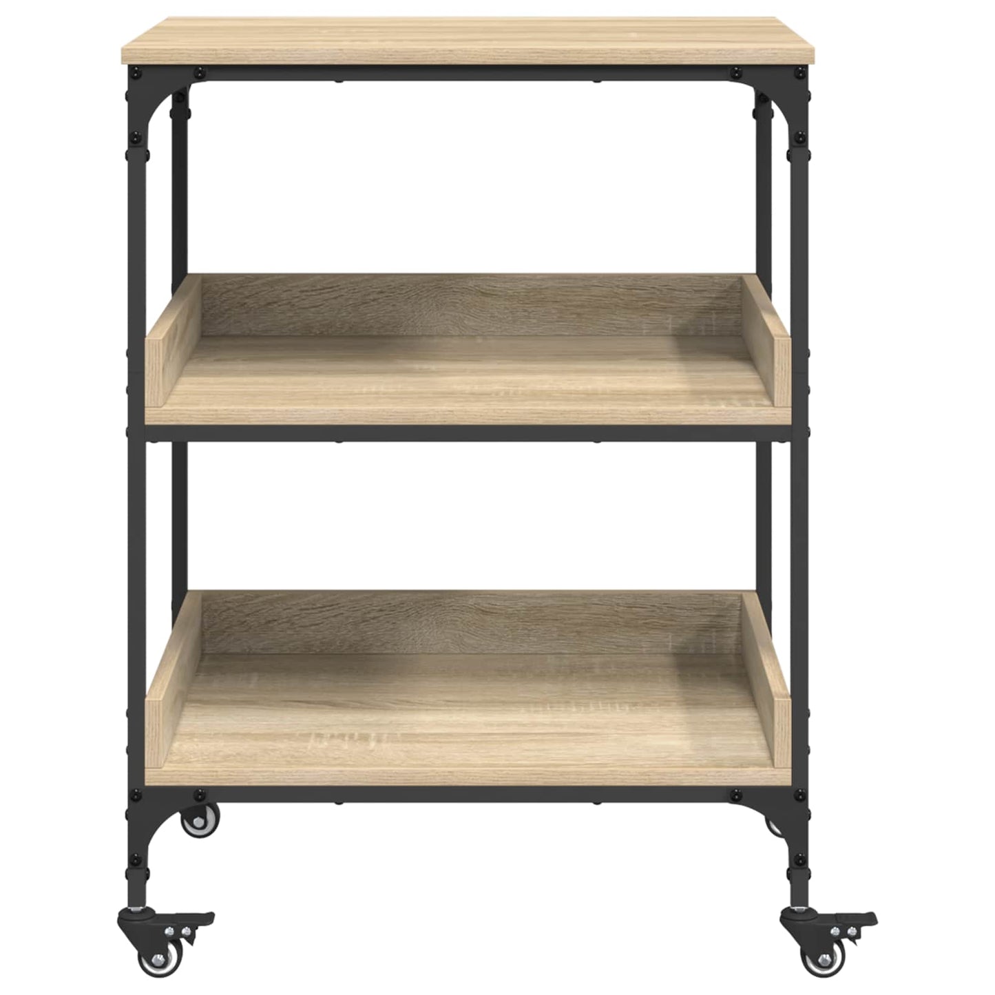 vidaXL Kitchen Trolley Sonoma Oak 60 x 41 x 80.5 cm Engineered Wood