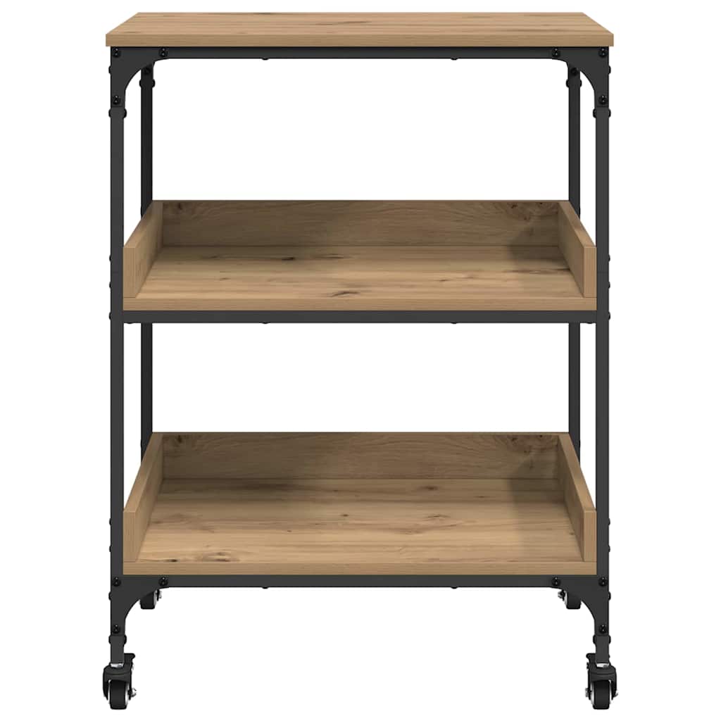 vidaXL Kitchen Trolley Artisan Oak 60 x 41 x 80.5 cm Engineered Wood