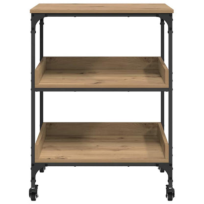 vidaXL Kitchen Trolley Artisan Oak 60 x 41 x 80.5 cm Engineered Wood