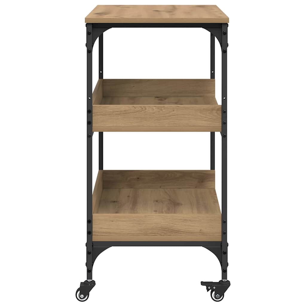 vidaXL Kitchen Trolley Artisan Oak 60 x 41 x 80.5 cm Engineered Wood