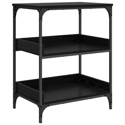 vidaXL Kitchen Trolley Black Oak 60 x 41 x 80.5 cm Engineered Wood