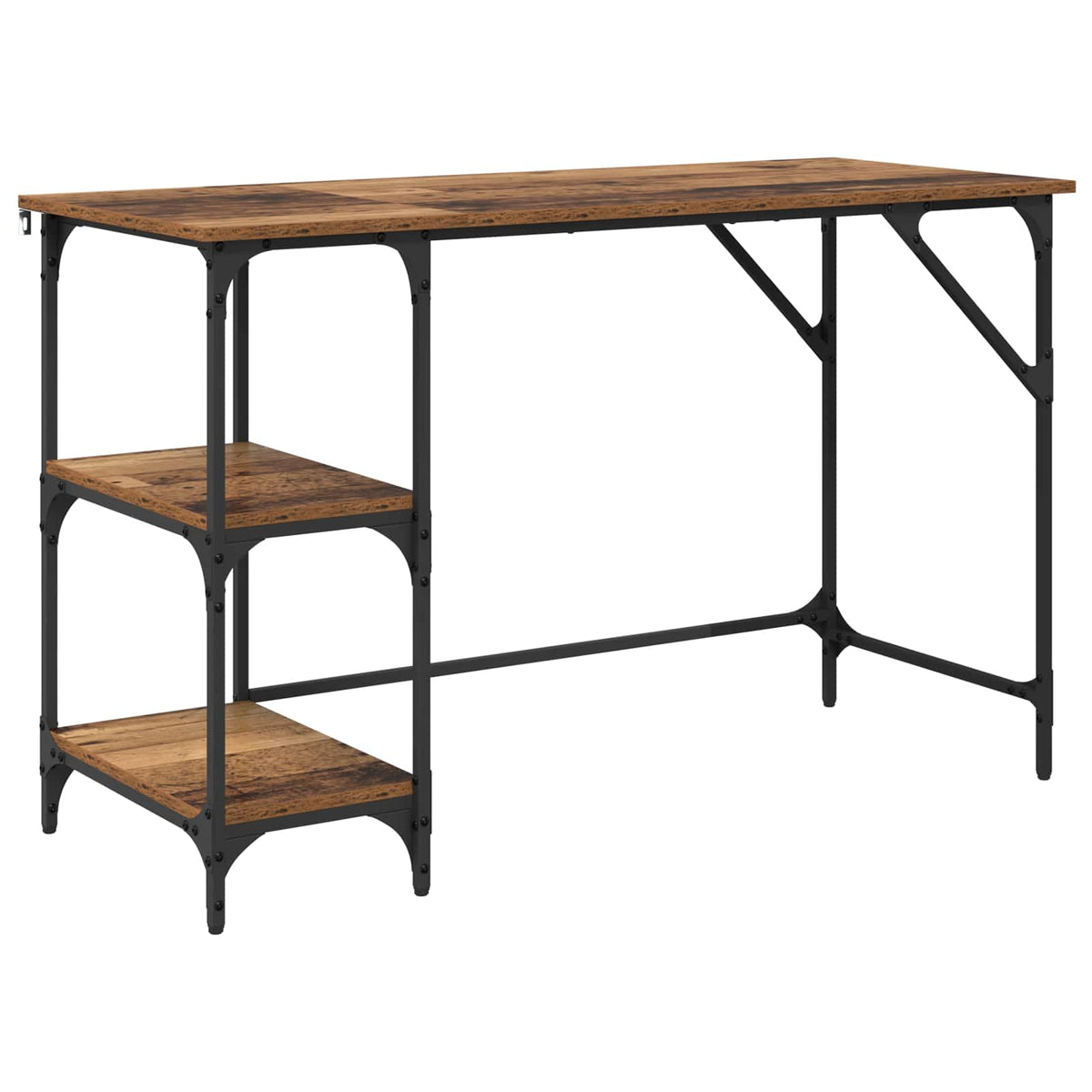 vidaXL Desk Old Wood 120 x 50 x 75 cm Engineered Wood