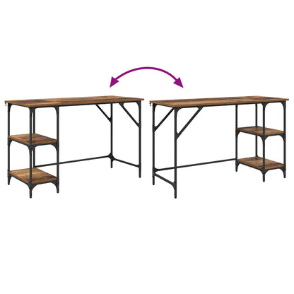 vidaXL Desk Old Wood 120 x 50 x 75 cm Engineered Wood