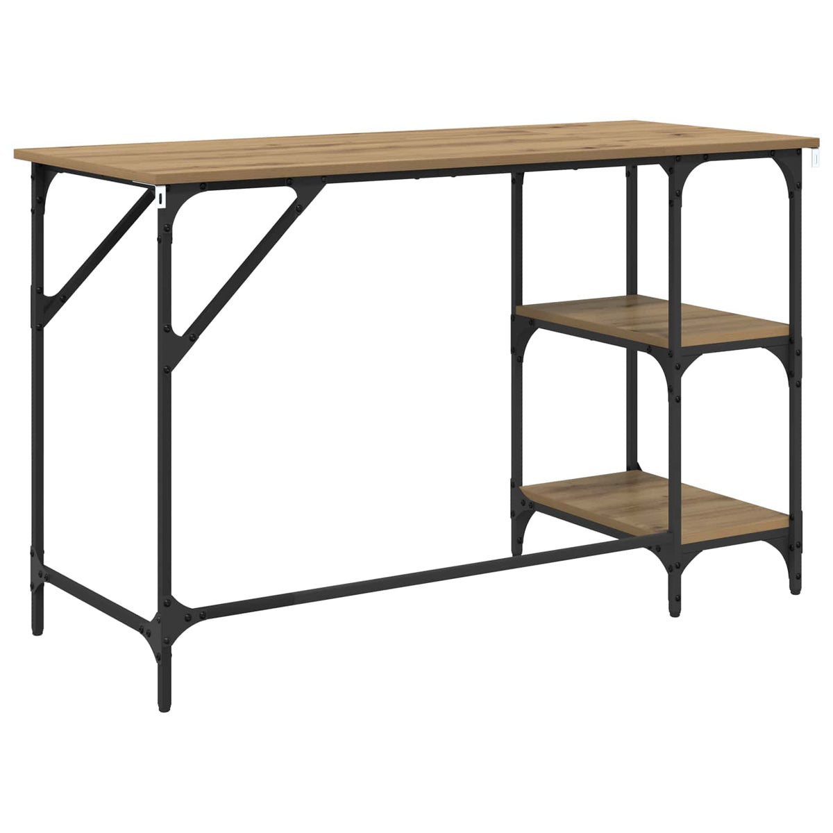 vidaXL Desk Artisan Oak 120 x 50 x 75 cm Engineered Wood