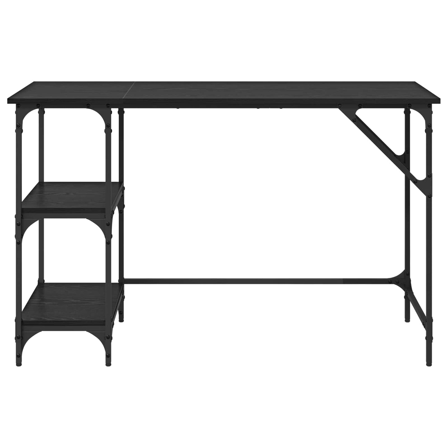 vidaXL Desk Black Oak 120 x 50 x 75 cm Engineered Wood