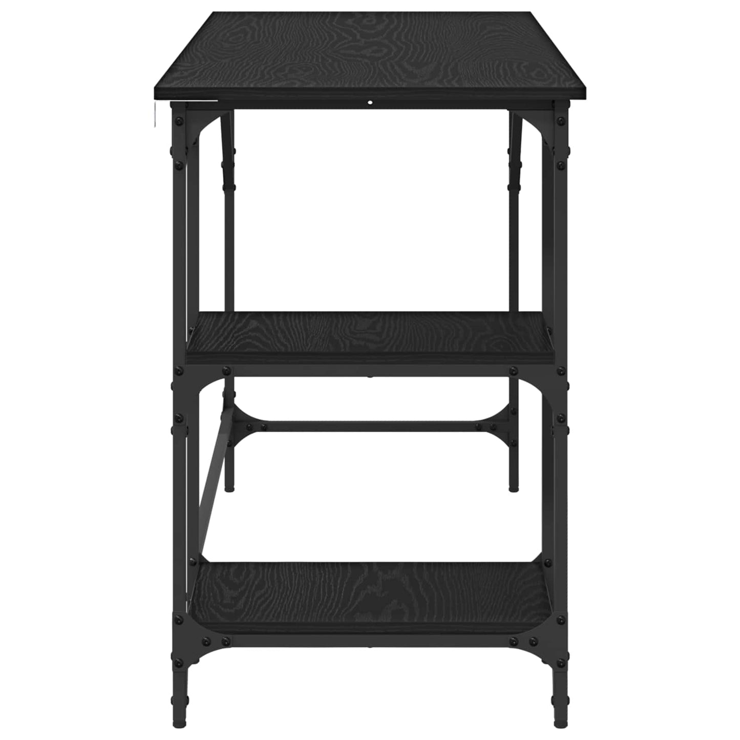 vidaXL Desk Black Oak 120 x 50 x 75 cm Engineered Wood