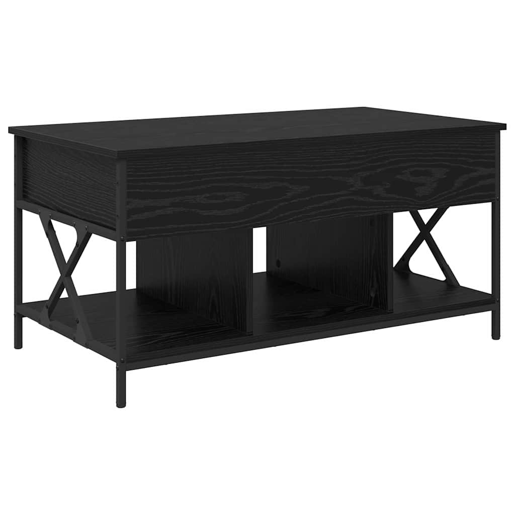 vidaXL Coffee Table Black Oak 100 x 55 x 48.5 cm Engineered Wood