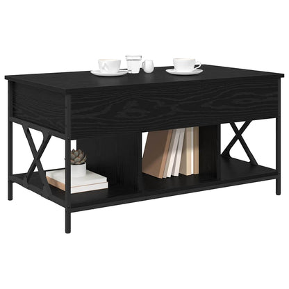 vidaXL Coffee Table Black Oak 100 x 55 x 48.5 cm Engineered Wood