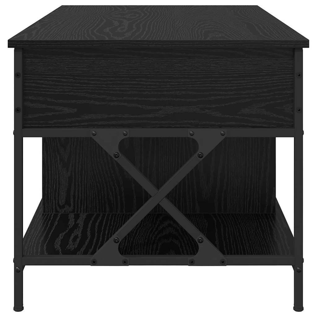 vidaXL Coffee Table Black Oak 100 x 55 x 48.5 cm Engineered Wood