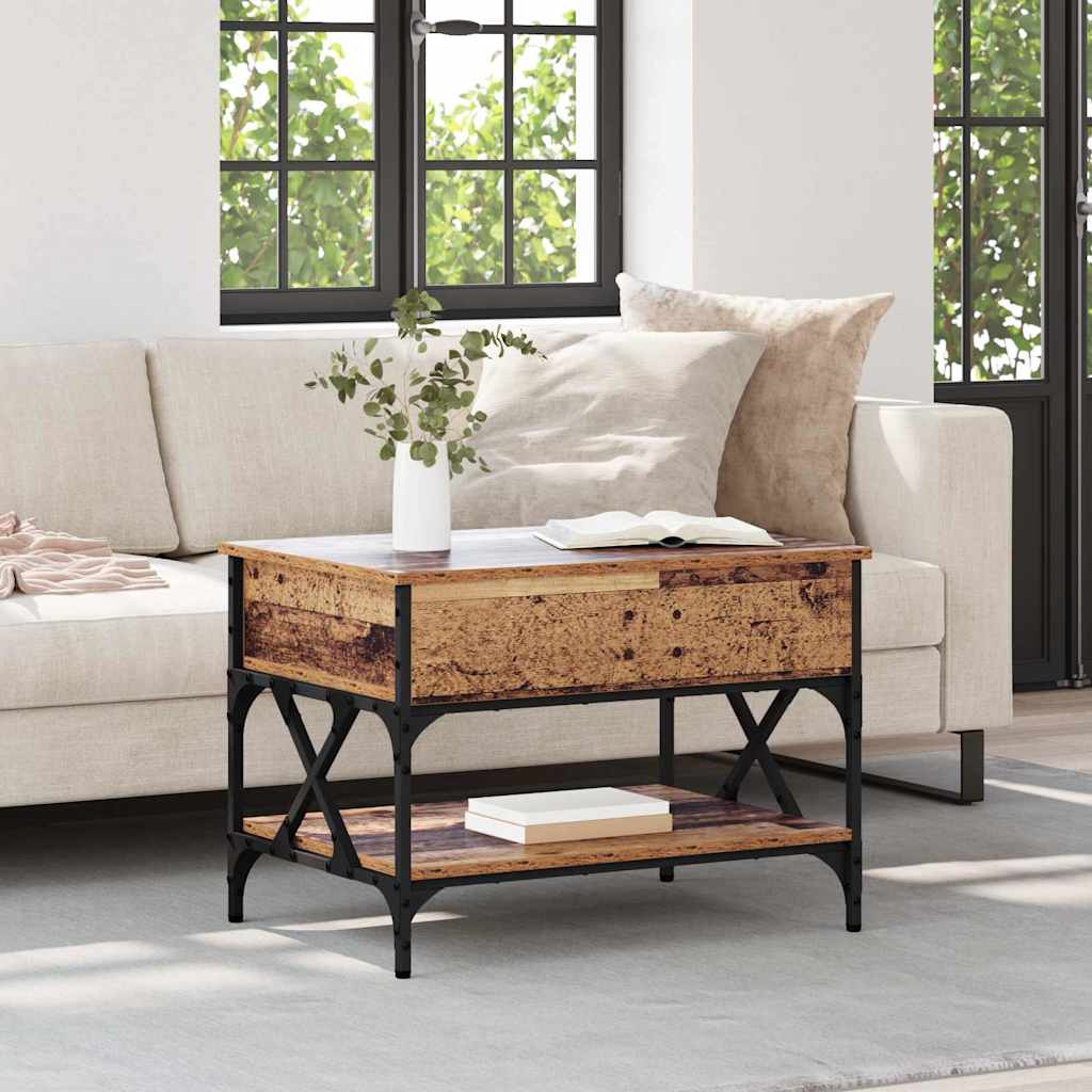 vidaXL Coffee Table Old Wood 70 x 50 x 50 cm Engineered Wood
