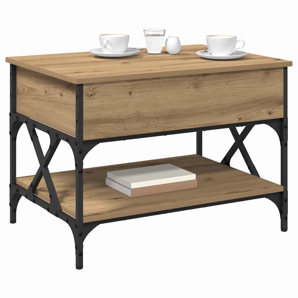 vidaXL Coffee Table Artisan Oak 70x50x50cm Engineered Wood