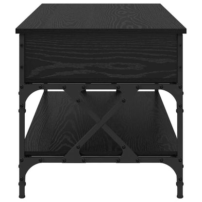 vidaXL Coffee Table Black Oak 100 x 50 x 50 cm Engineered Wood