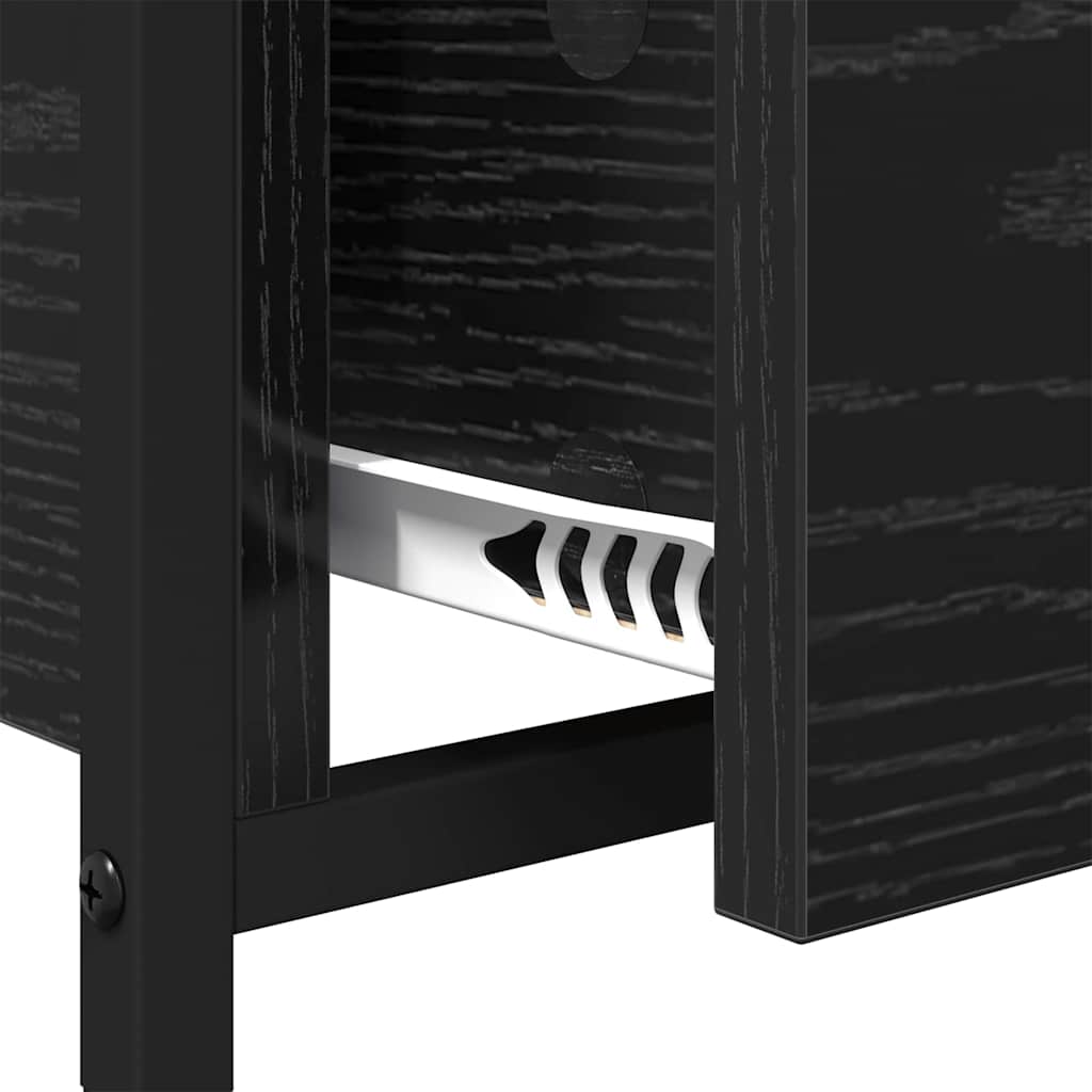 vidaXL Coffee Table Black Oak 70 x 50 x 54.5 cm Engineered Wood
