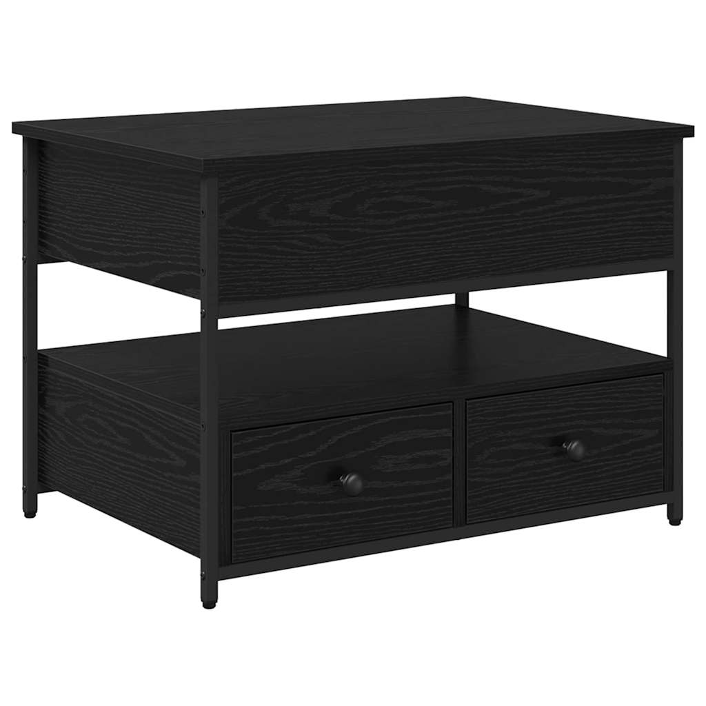 vidaXL Coffee Table Black Oak 70 x 50 x 54.5 cm Engineered Wood