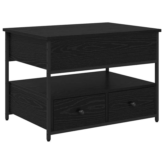 vidaXL Coffee Table Black Oak 70 x 50 x 54.5 cm Engineered Wood