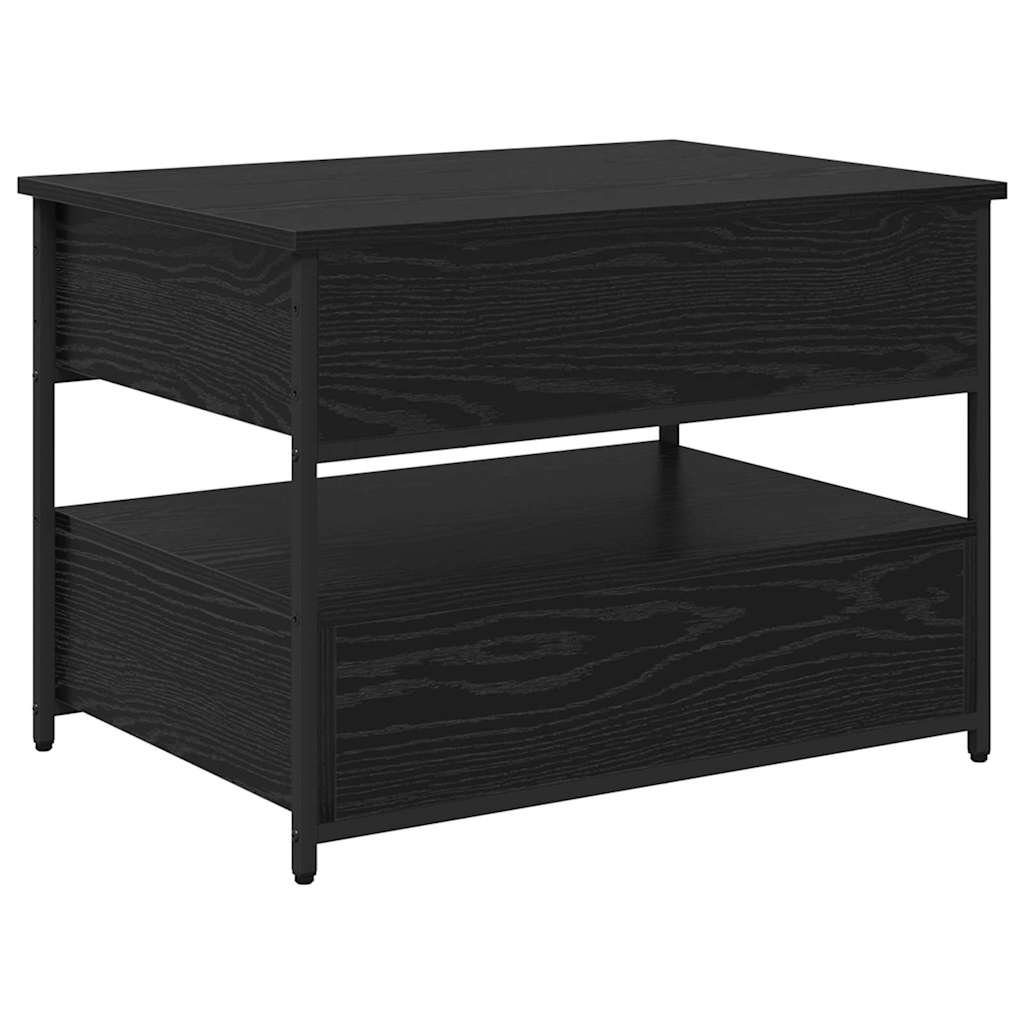 vidaXL Coffee Table Black Oak 70 x 50 x 54.5 cm Engineered Wood