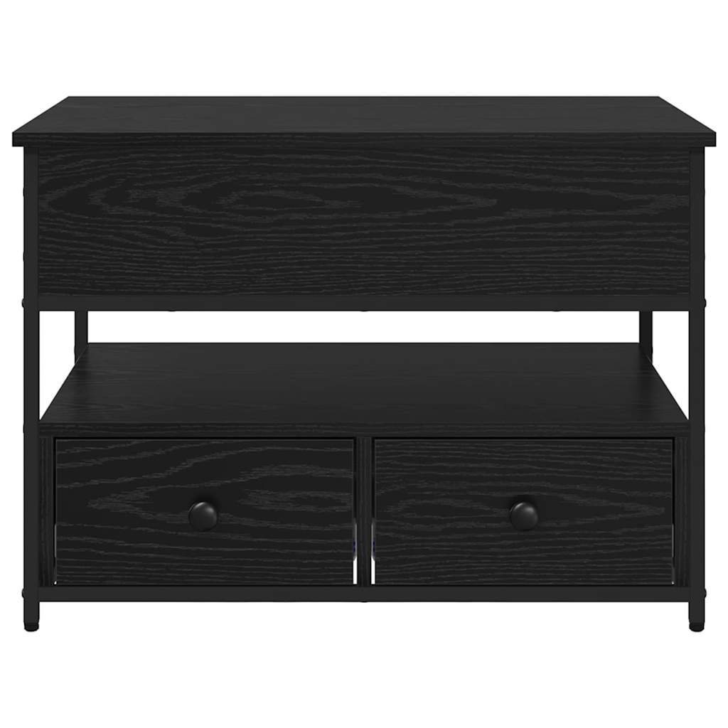 vidaXL Coffee Table Black Oak 70 x 50 x 54.5 cm Engineered Wood