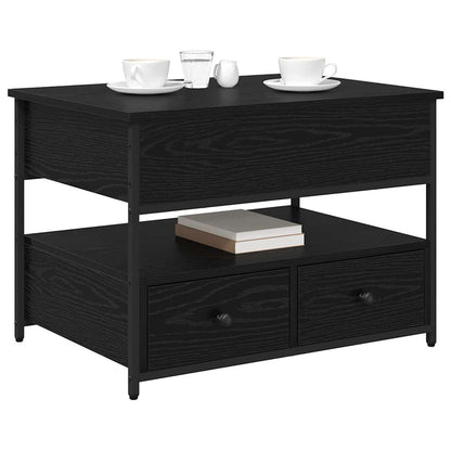 vidaXL Coffee Table Black Oak 70 x 50 x 54.5 cm Engineered Wood