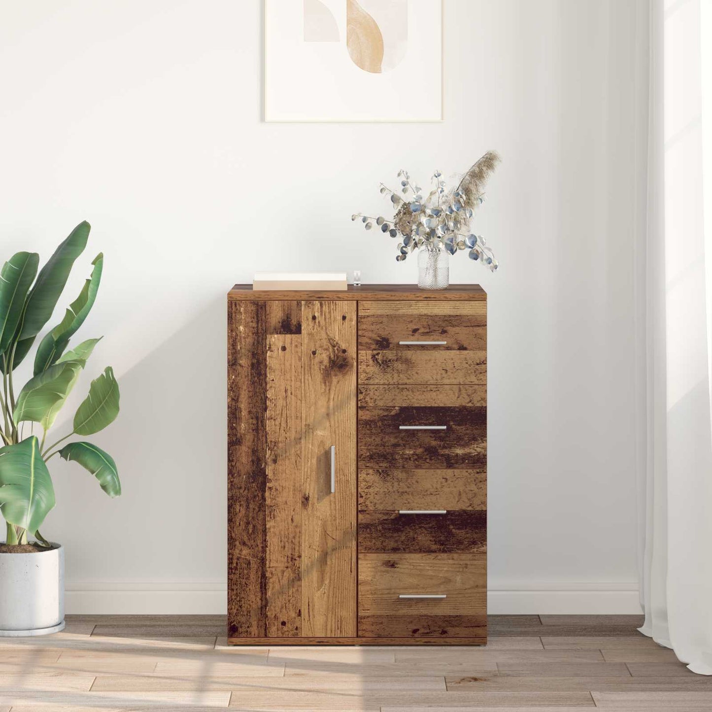 vidaXL Sideboard Old Wood 59 x 39 x 80 cm Engineered Wood