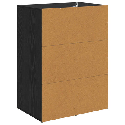 vidaXL Sideboard Black Oak 59 x 39 x 80 cm Engineered Wood