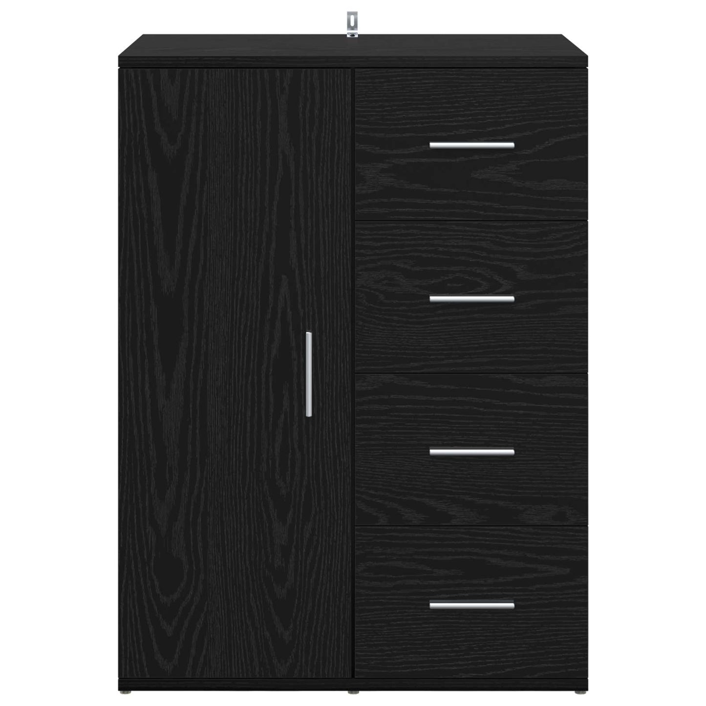 vidaXL Sideboard Black Oak 59 x 39 x 80 cm Engineered Wood