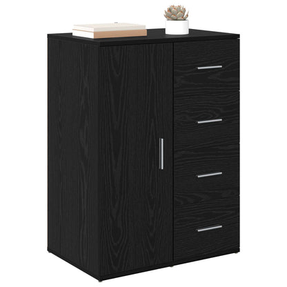 vidaXL Sideboard Black Oak 59 x 39 x 80 cm Engineered Wood