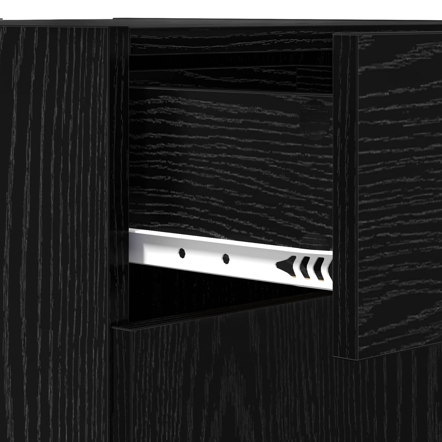 vidaXL Storage Cabinet Black Oak 40 x 42.5 x 93 cm Engineered Wood