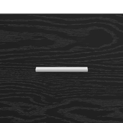 vidaXL Storage Cabinet Black Oak 40 x 42.5 x 93 cm Engineered Wood