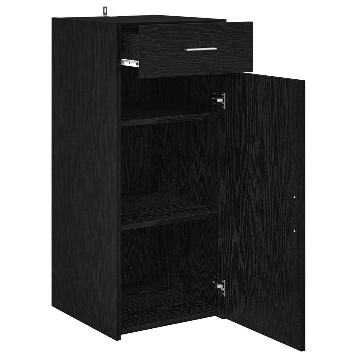 vidaXL Storage Cabinet Black Oak 40 x 42.5 x 93 cm Engineered Wood